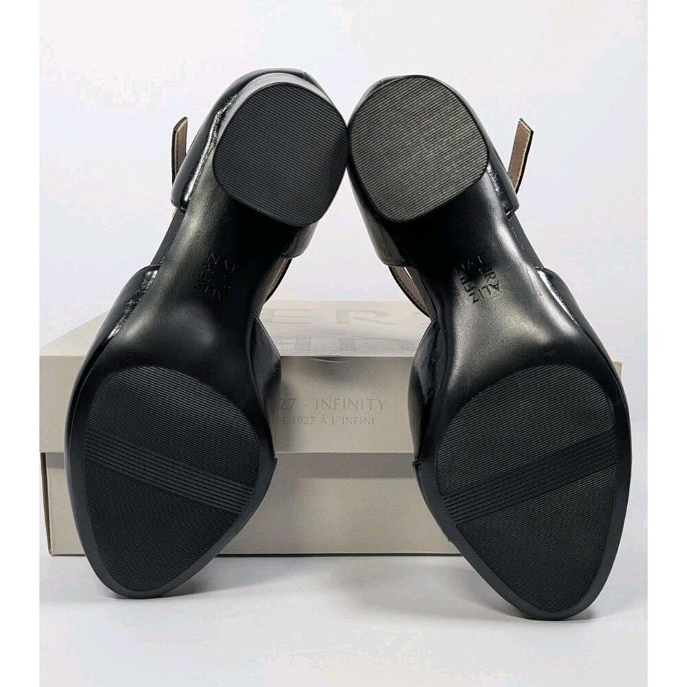 Naturalizer Lavish Women's 10 Wide Mary Jane Block Heel Pump Black Patent NIB - Picture 4 of 12